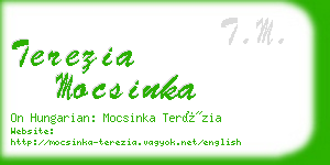 terezia mocsinka business card